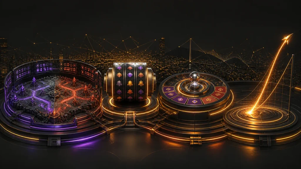 Categorias de jogos e eSports ligadas à 87a em uma cena editorial